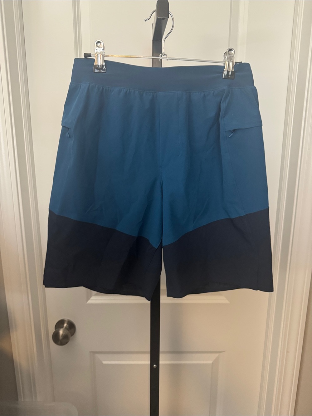 Blue Two-Tone Athletic Shorts